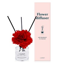 아제르퍼시픽 레스쁘리 로즈팝 카네이션 디퓨저세트 레드 50ml, 라벤더