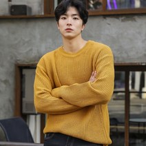맨타임 남성용 HJ. 데일리 오버핏 하찌 라운드니트