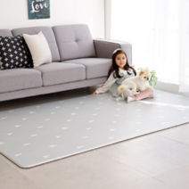 삼바텍 PVC 양면 사각 놀이방매트, 파인트리 그레이