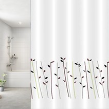 썬데코 패브릭 방수 샤워커튼, 1개, 들꽃