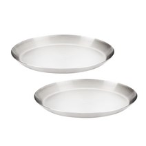 스텐 304 원형접시 2p, 실버
