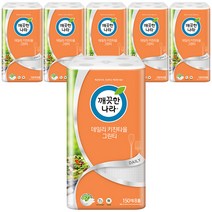 깨끗한나라 데일리 키친타올 그린티 150매, 8롤, 6팩