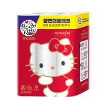 헬로키티 프리미엄 레드 4겹 화장지 30 m, 30롤, 1개