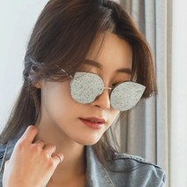 롸잇나우 엣지 라운드 캣츠아이 남자 여자 미러 선글라스