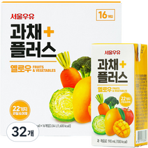 서울우유 과채플러스 옐로우, 190ml, 32개