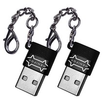 메니폭스 메탈고속 변환젠더 USB to C타입, 블랙, 2개