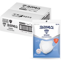 크리넥스 KF80 라이트핏 마스크 대형, 1개입, 40개, 흰색