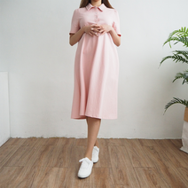 용기 면카라 임산부 원피스