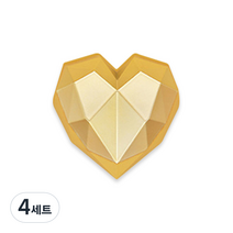 디씨네트워크 하트 차량용 방향제 매트골드 넘버5, 4세트, 넘버5향