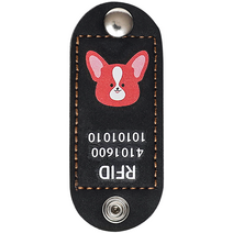뽀시래기 강아지 동물등록 RFID 외장인식칩 가죽형 인식표, 19