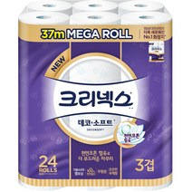 크리넥스 3겹 데코 & 소프트 화장지 37m, 24개입, 1개