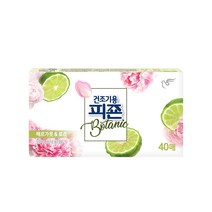 피죤 건조기용 보타닉 시트 섬유유연제 베르가못&로즈, 1개, 40매