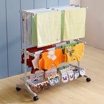 두리펀 베이시스 빨래건조대 3단, 혼합색상, 1개