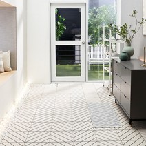 자취생활연구소 헤링본 바닥재, 아이보리, 18개