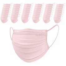 힐타임 투와이어 일회용 마스크 여성용 핑크, 50개입, 1개