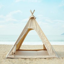 자캠 코튼 인디언 텐트, 아이보리, 3인용