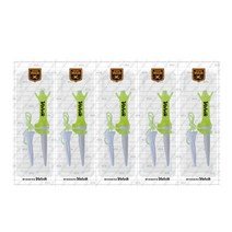 볼빅 골프티 5p 세트, 형광그린