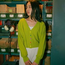 하드코어해피니스 여성용 flower button cardigan
