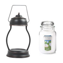 양키캔들 라지자 + 캔들워머 + 전구 2p 세트, 워머(앤틱블랙), 캔들(클린코튼)