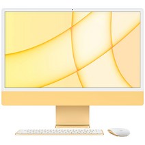 Apple 2021 아이맥 24, 옐로, M1, Apple M1 8 core, SSD 512GB, 16GB, Retina 4.5K, Gigabit Ethernet, Z12T0001Q, CTO