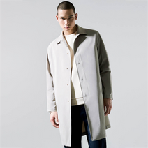 마인드브릿지 남성용 폴리 내츄럴 스트레치 나노 가공 세미 오버 맥코트 MUCA2141