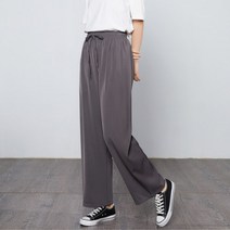 디어로라 여성용 링클프리 밴딩 와이드 루즈핏 팬츠