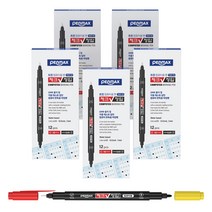 펜맥스 양면 컴퓨터용 사인펜 레드 + 블랙, 혼합색상, 60개