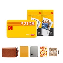 코닥 미니 2 레트로 휴대용 포토프린터 + 악세사리 번들, yellow