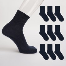 노디자인 남성용 신사 스포티 밴딩 중목 양말 10족 세트
