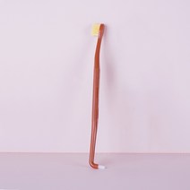 하하펫 반려동물 듀얼 칫솔, 브라운, 1개