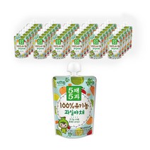 자연원 5채5과 100% 유기농 과일야채 주스, 과일 + 야채 혼합맛, 36개