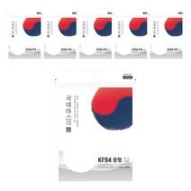 국대마스크 황사 미세먼지 마스크 2D 중형 KF94, 5개입, 6개, 흰색