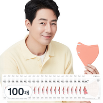 아에르 피크 라이트핏 보건용 마스크 KF80 M, 1개입, 코랄핑크, 100개