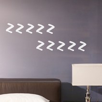 1AM 이니셜 스티커 흰색Z 10개입, 중, 2세트