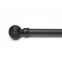 25mm 심플 라운드 커튼봉 블랙 (190~360cm)