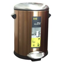 홈앤미 벨페달휴지통3리터, 쿠퍼브라운, 1개