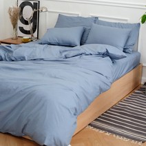 스코홈 어반시리즈 순면 이불커버, 어반블루