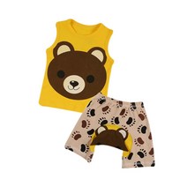 조이멀티 캐릭터 민소매 상하복 세트 곰