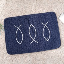 아포아룸 아이피쉬 퀼팅 발매트, 네이비