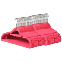 엠에프매직하우스 고리회전형 여성용 벨벳 논슬립 옷걸이, 핑크, 여성용 50개입