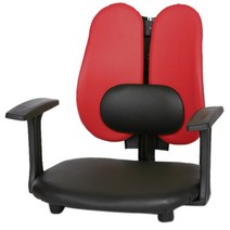 체어포커스 기능성 엔젤좌식 G05 요추형 팔걸이 의자 인조가죽, 레드와인