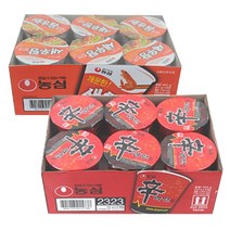 농심 새우탕 컵라면 67g   신라면 컵라면 65g, 12개