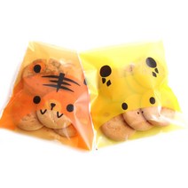 봄91 조이풀 애니멀 쿠키 봉투 대 세트 기린 100p + 호랑이 100p, 1세트