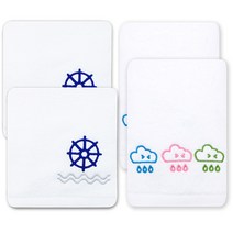 송월타월 수건 키 2p + 구름 2p, 하얀색, 1세트