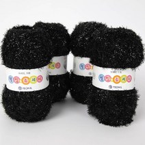 연일섬유 웰빙수세미 실 4p, 55 검정, 4개입