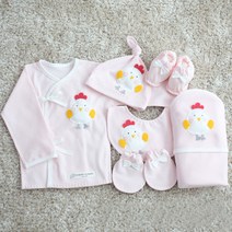 콩닥콩닥 신생아용 꼬꼬 캐릭터 배냇저고리 DIY만들기 6종세트 90% 박음질