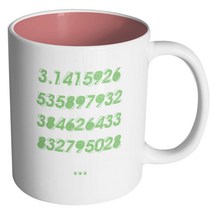 핸드팩토리 서클 레이트 그린 머그컵, 내부 파스텔 핑크, 1개