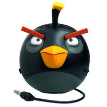 앵그리버드 GEAR4 미니 스피커 + 패브릭 파우치 + USB 충전 케이블, CLASSIC BLACK BIRD