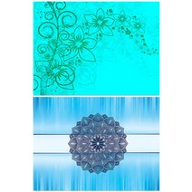 로엠디자인 실리콘 식탁매트 2p세트, 꽃향기(민트), 연꽃2, 385 x 285 mm