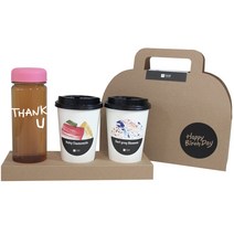 1AM 쥬뗌므 프리미엄 블렌딩차 분홍 보틀 세트, 크라프트 패키지 + 루비 캐모마일티 3p + 얼그레이 블라썸티 3p + 분홍 뚜껑 보틀 + 보틀용 메세지 스티커 THANK U + 캘리그라피 메세지 Happy Birthday, 1세트